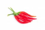 Hot Red Chili Or Chilli Pepper Isolated On White Background Stock Photo