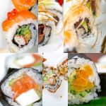 Japanese Sushi Collage Stock Photo