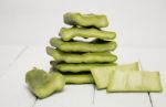 Sliced Opuntia Ficus-indica Cactus Leaf On A White Background Stock Photo