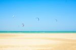 Water Sport On Beach In Africa Stock Photo