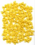 Farfalle Pasta Bow Tie Over White Stock Photo