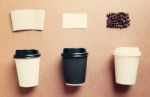 Paper Coffee Cup Mock Up For Identity Branding Stock Photo