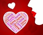 Dating Heart Indicates Hearts Relationship And Loved Stock Photo