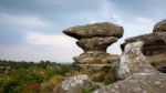 Scenic View Of Brimham Rocks In Yorkshire Dales National Park Stock Photo