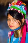 Karen Tribal Girl From Padaung Long Neck Hill Tribe Village Stock Photo