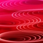 Red Rippling Background Means Curvy Lines And Round 
 Stock Photo