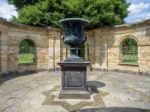 Ancient Urn On Display In The Garden At Hever Castle Stock Photo