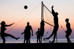 Beach Volleyball Stock Photo