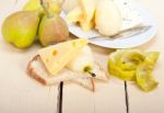 Fresh Pears And Cheese Stock Photo