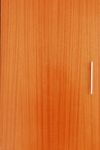 Wardrobe Wooden Door With Metal Handle Stock Photo