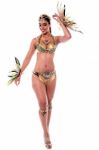 Woman Dancing Samba! Stock Photo