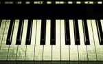 Old Piano Keyboard Stock Photo