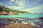 Vintage Style Summer Sea In Thailand Stock Photo