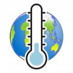 Sg171004a-globe And Thermometer, Cold Level- Illustration Stock Photo