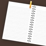 Blank Notebook Isolated On White Stock Photo