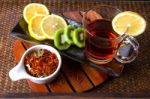 Safflower Tea Stock Photo