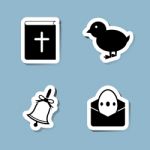 Easter Icon Set Stock Photo