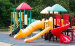 Colourful Playground Equipment Stock Photo