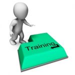 Training Key Shows Induction Education Or Course Stock Photo