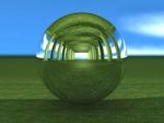 Grass Sphere Stock Photo