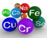 Chemical Symbols Showing Chemistry And Science Stock Photo