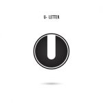 Creative U-letter Icon Abstract Logo Design.u-alphabet Symbol Stock Photo