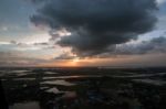 The Helicopter Shot From Dhaka, Bangladesh Stock Photo