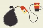 Petrol Pump With Bubble Stock Photo