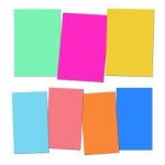 Three And Four Blank Paper Slips Show Copyspace For 3 Or 4 Lette Stock Photo