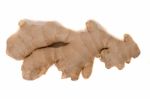 Ginger Root Isolated On White Background Stock Photo