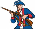 American Patriot Militia Musket Retro Stock Photo