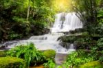 Mun Dang Waterfall In Deep Forest Fresh Rain Season Thailand Stock Photo