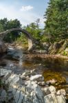 The Packhorse Bridge At Carrbridge Stock Photo