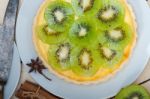 Kiwi  Pie Tart And Spices Stock Photo