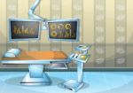 Cartoon  Illustration Interior Surgery Operation Room With Separated Layers Stock Photo