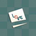 Love Text Paper Card Stock Photo