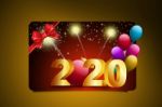 New Year Celebration Greeting Card. Invitation For Happy New Year Stock Photo