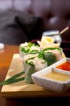 Fresh Sushi Choice Combination Assortment Selection Stock Photo