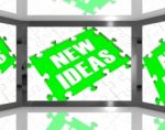 New Ideas On Screen Showing Improved Ideas Stock Photo