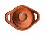 Clay Pot On White Background Stock Photo