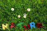 Nature Text On Grass Stock Photo