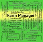 Farm Manager Represents Cultivate Agrarian And Farmstead Stock Photo