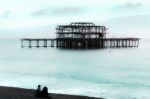 Brighton, East Sussex/uk - January 26 : View Of The Derelict Wes Stock Photo