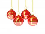 Sale With Christmas Decoration Stock Photo