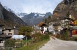 Cormayeur, Italy/europe - October 27 : Houses In Cormayeur Italy Stock Photo