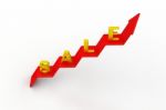 Sales Growth Graph Stock Photo