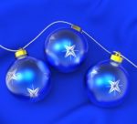 Xmas Balls Shows Merry Christmas And Baubles Stock Photo