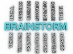 3d Image Brainstorm Issues Concept Word Cloud Background Stock Photo