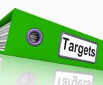 Targets File Represents Aiming Folder And Document Stock Photo