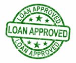 Loan Approved Stamp Stock Photo